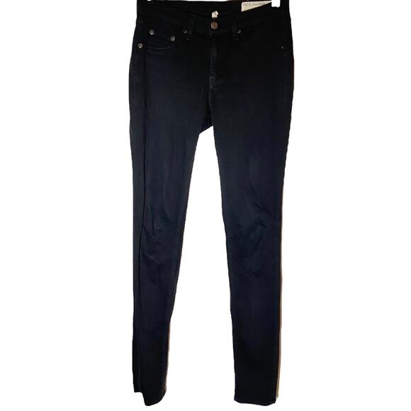 Rag & Bone Legging Skinny Jean Stretch Mid Rise Jegging Revolve Black Plush 27 - Picture 2 of 5